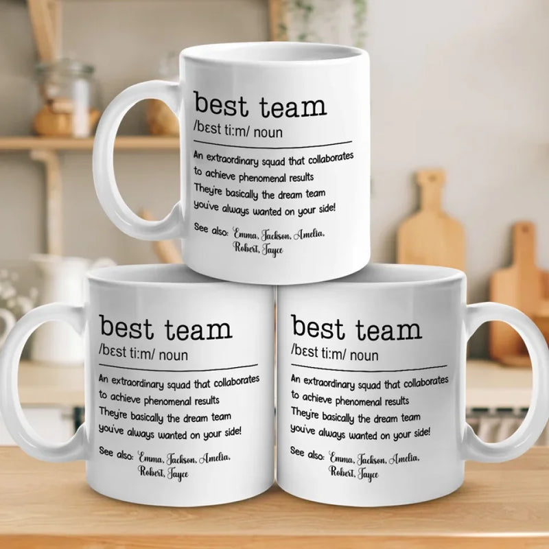 Best Team - Coworker Personalized Custom Mug - New Arrival, Christmas Gift For Coworkers, Work Friends, Colleagues - AMZ