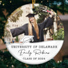 Custom Photo Dream Big, Fly High - Family Personalized Custom Ornament - Ceramic Round Shaped - Christmas Gift, Graduation Gift For Family Members, Siblings, Brothers, Sisters