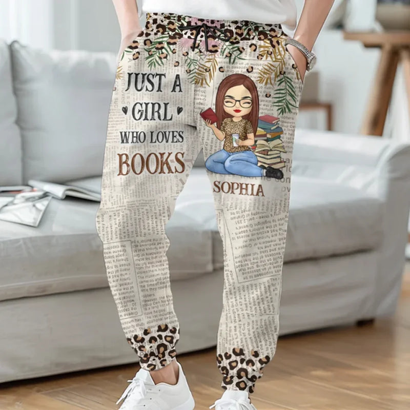 In The Pages Of A Book, I Find My World - Personalized Custom Unisex Sweatpants - Gift For Book Lovers