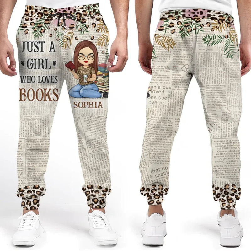In The Pages Of A Book, I Find My World - Personalized Custom Unisex Sweatpants - Gift For Book Lovers