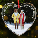 Custom Photo My Memories Are Filled With You - Bestie Personalized Custom Heart Glass Ornament - Christmas Gift For Best Friends, BFF, Sisters
