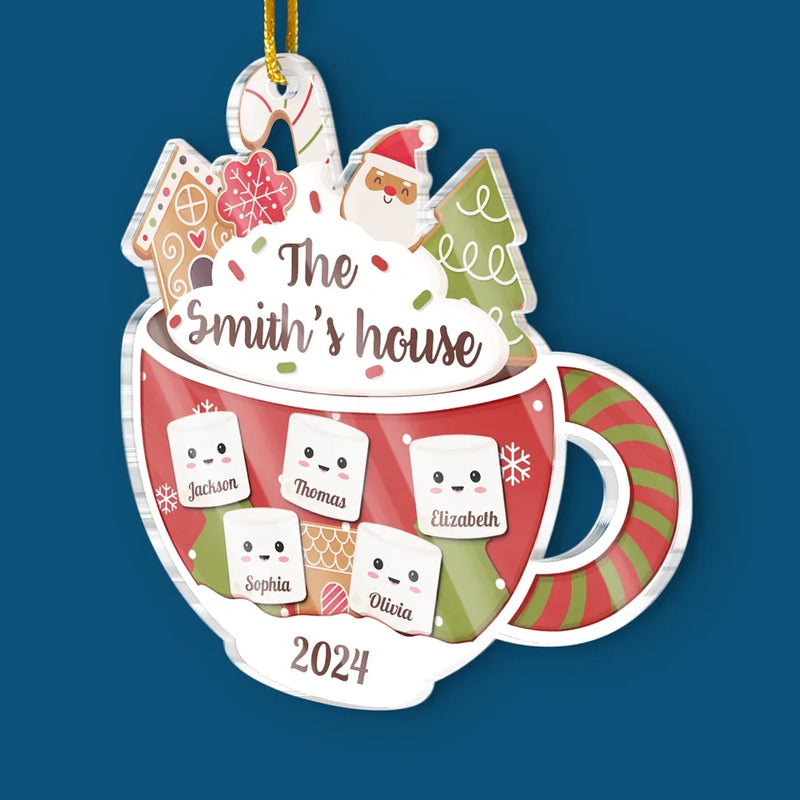 Family Love - Family Personalized Custom Ornament - Acrylic Custom Shaped - Christmas Gift For Family Members
