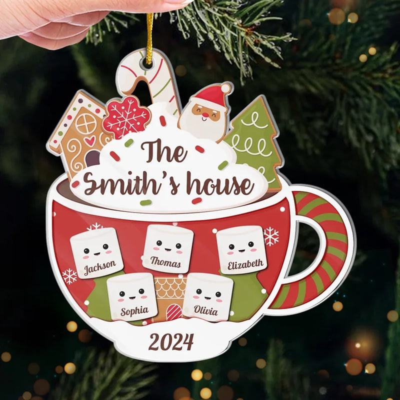 Family Love - Family Personalized Custom Ornament - Acrylic Custom Shaped - Christmas Gift For Family Members