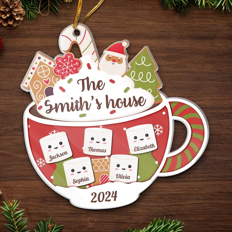 Family Love - Family Personalized Custom Ornament - Acrylic Custom Shaped - Christmas Gift For Family Members