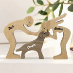 Custom Name Three-Figure Display Decor - Personalized Custom Sculpture