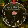 Forever Young Sisters - Bestie Personalized Custom Circle Glass Ornament - Christmas Gift For Best Friends, BFF, Sisters