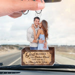 Custom Photo God Blessed Couple Gifts - Personalized Car Ornament