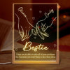 Friends Become Our Chosen Family - Bestie Personalized Custom Shaped 3D LED Walnut Night Light -  Christmas Gift For Best Friends, BFF, Sisters