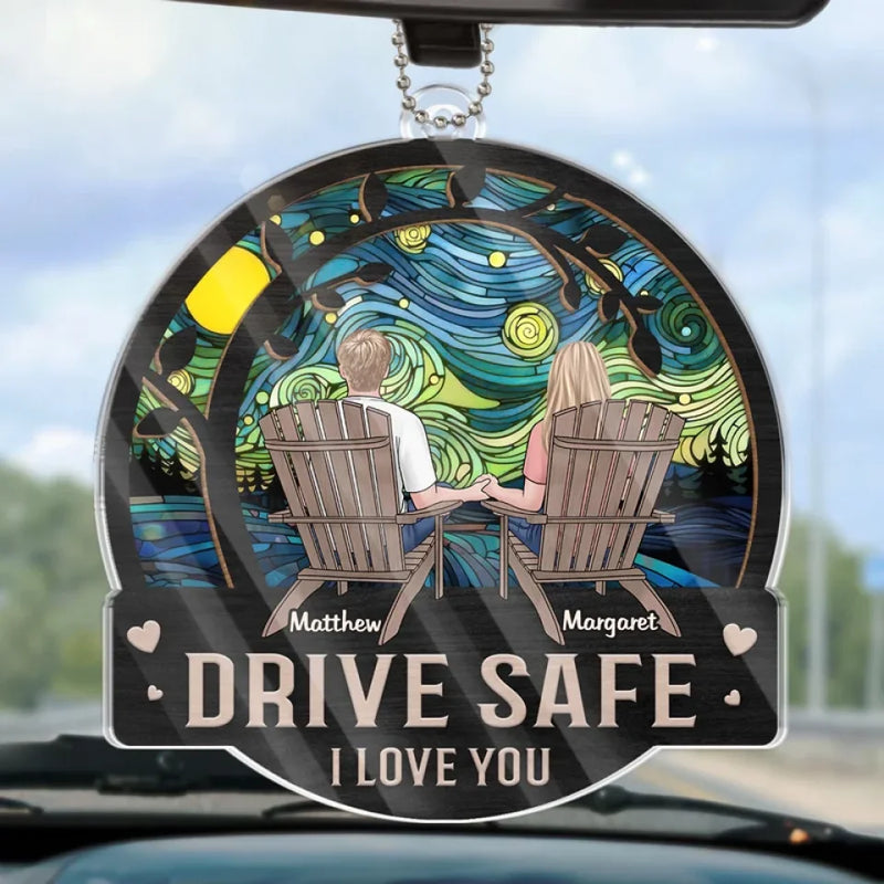 With You, Every Moment Is A Fairytale
 - Couple Personalized Custom Car Ornament - Acrylic Custom Shaped - Christmas Gift For Husband Wife, Anniversary