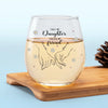 First My Daughter Forever My Friend - Family Personalized Custom Wine Glass - Christmas Gift For Daughter, Grandchild