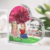 Where The Trees Whisper, Our Friendship Grows
 - Bestie Personalized Custom Heart Shaped Acrylic Plaque - Christmas Gift For Best Friends, BFF, Sisters