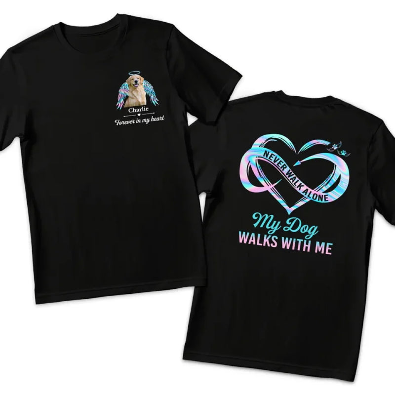 Custom Photo Forever In My Heart - Memorial Personalized Custom Back And Front Printed Unisex T-shirt - Sympathy Gift For Pet Owners, Pet Lovers