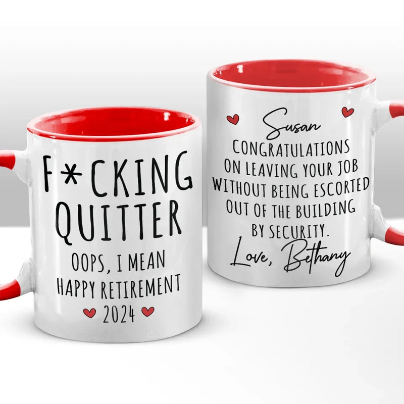 I'm Not Retired, I'm A Professional Relaxer -  Coworker Personalized Custom Accent Mug - Christmas Gift, Appreciation, Retirement Gift For Coworkers, Work Friends, Colleagues