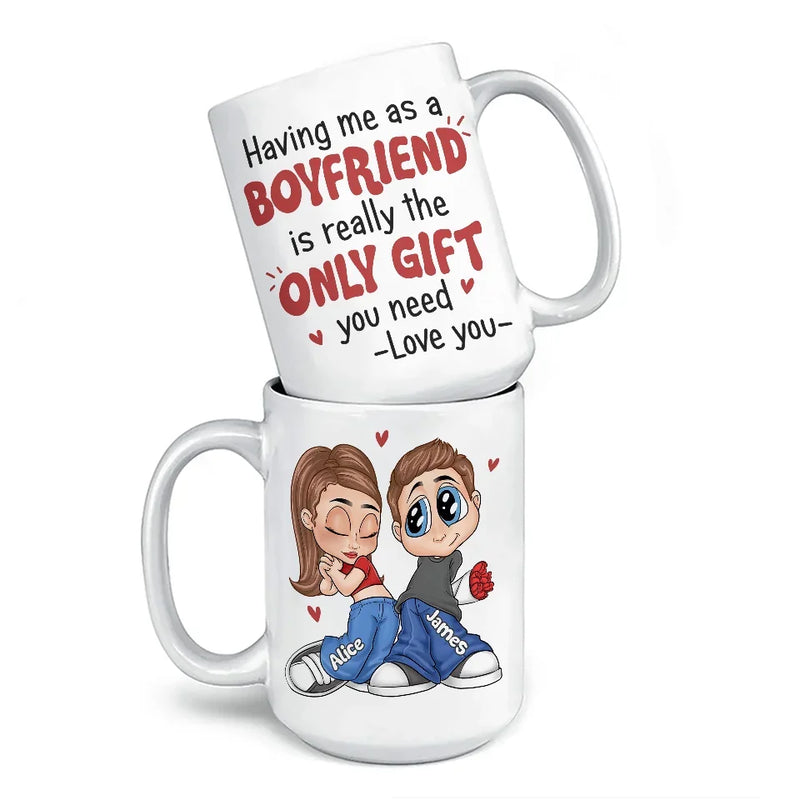 Your Good Fortune Is Being With Me - Couple Personalized Custom Mug - Christmas Gift For Husband Wife, Anniversary