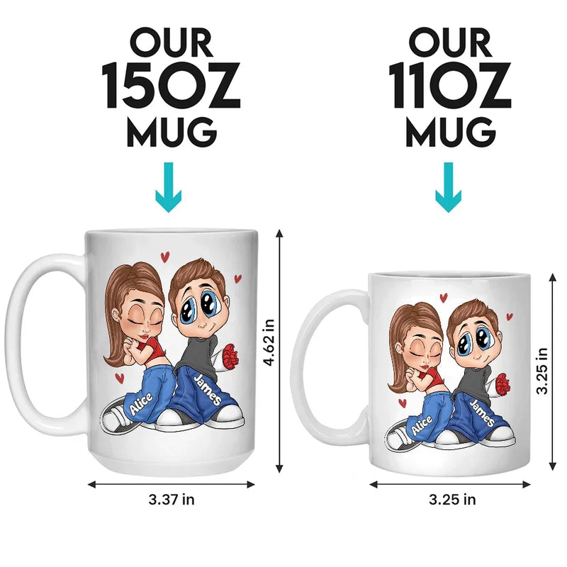 Your Good Fortune Is Being With Me - Couple Personalized Custom Mug - Christmas Gift For Husband Wife, Anniversary
