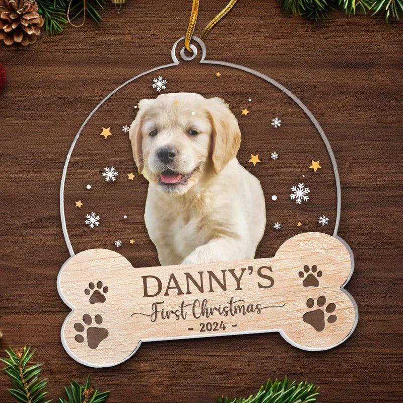 Custom Photo My Lovely Fur Baby - Dog & Cat Personalized Custom Ornament - Acrylic Custom Shaped - New Arrival, Christmas Gift For Pet Owners, Pet Lovers, First Christmas AMZ