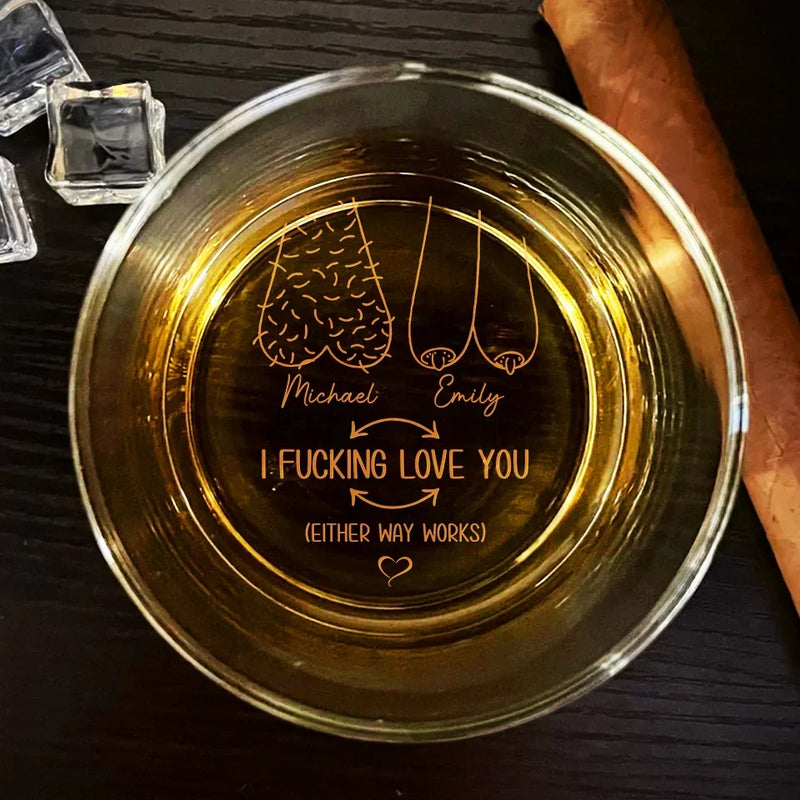 You Are My Heart’s Greatest Joy - Couple Personalized Custom Whiskey Glass - Gift For Husband Wife, Anniversary