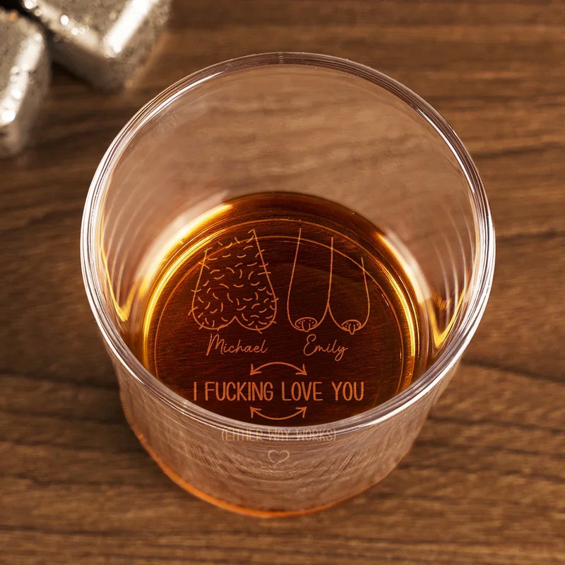 You Are My Heart’s Greatest Joy - Couple Personalized Custom Whiskey Glass - Gift For Husband Wife, Anniversary