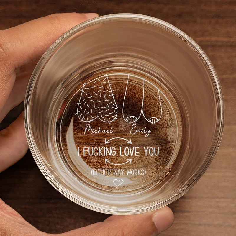 You Are My Heart’s Greatest Joy - Couple Personalized Custom Whiskey Glass - Gift For Husband Wife, Anniversary
