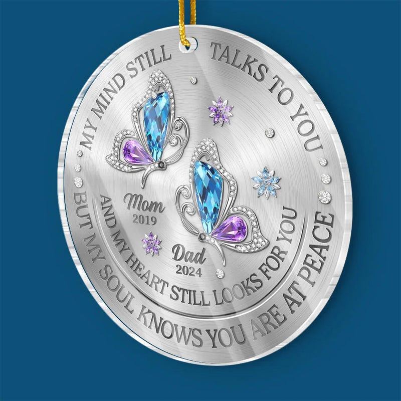 My Soul Knows You Are At Peace - Memorial Personalized Custom Ornament - Acrylic Custom Shaped - Sympathy Gift For Family Members