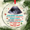 Custom Photo Next Christmas I'll Be Snuggled Up In Your Arms - Family Personalized Custom Circle Glass Ornament - Christmas Gift For Baby Kids, Newborn Baby