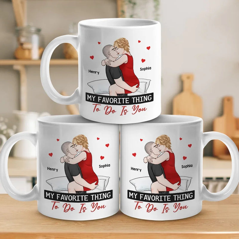 Your Kiss Is The Language My Heart Speaks - Couple Personalized Custom Mug - Christmas Gift For Husband Wife, Anniversary