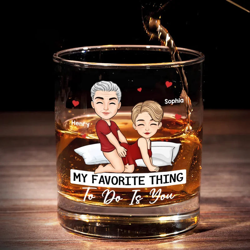 Every Touch Whispers Forever - Couple Personalized Custom Whiskey Glass - Gift For Husband Wife, Anniversary