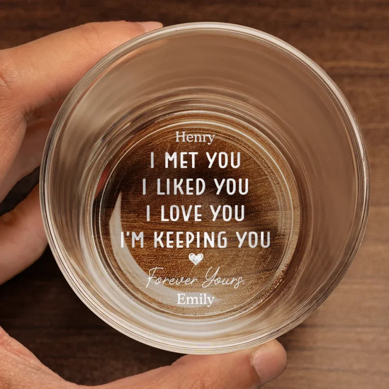 My Heart Has Been Yours - Couple Personalized Custom Whiskey Glass - Gift For Husband Wife, Anniversary