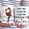 Every Heartbeat Whispers Your Name - Couple Personalized Custom Mug - Gift For Husband Wife, Anniversary