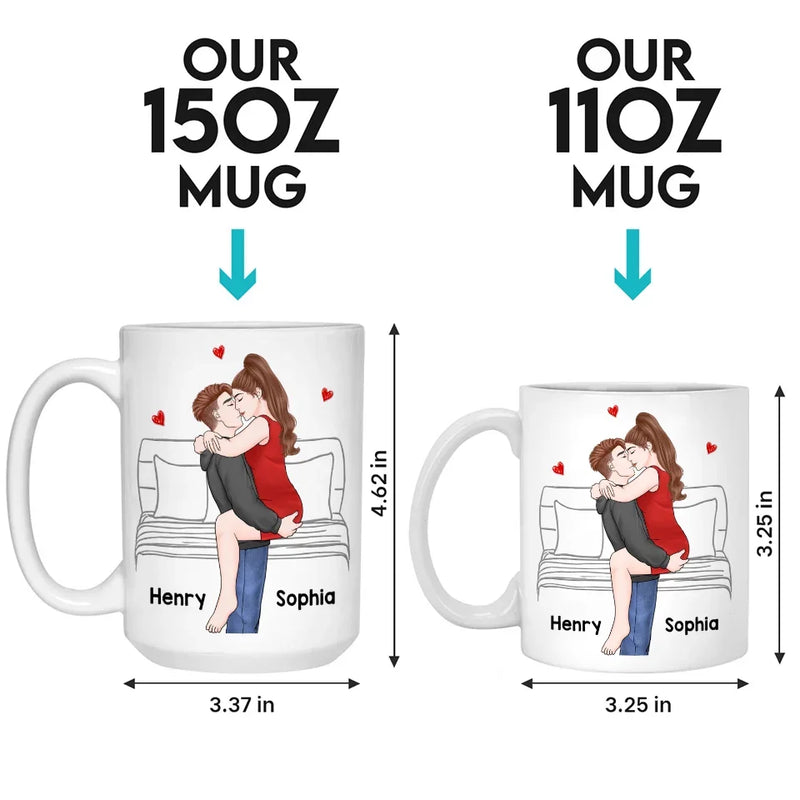 Every Heartbeat Whispers Your Name - Couple Personalized Custom Mug - Gift For Husband Wife, Anniversary