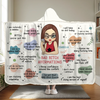 I Throw Confidence Around Like Confetti - Affirmation Personalized Custom Snuggle Blanket, Hoodie Blanket - Gift For Yourself