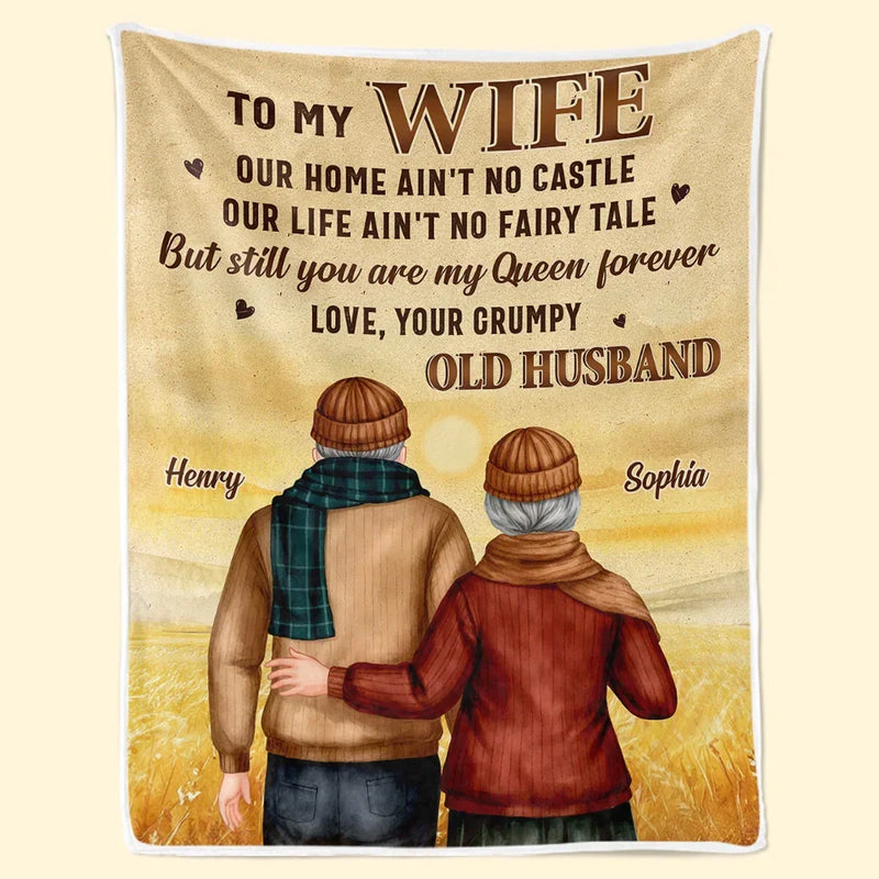 Hand In Hand, Heart To Heart - Couple Personalized Custom Blanket - Gift For Husband Wife, Anniversary