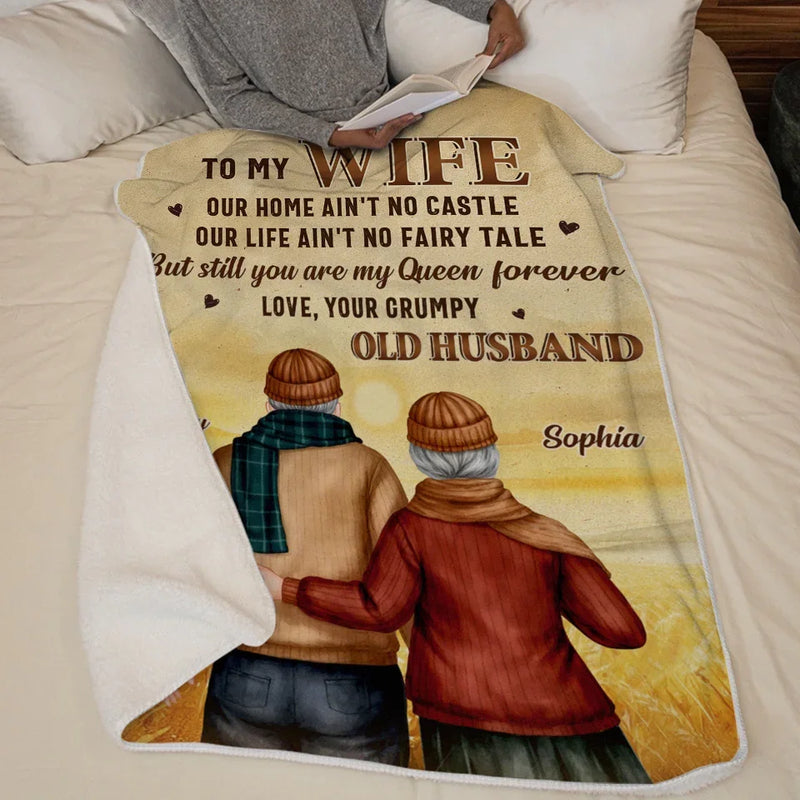 Hand In Hand, Heart To Heart - Couple Personalized Custom Blanket - Gift For Husband Wife, Anniversary