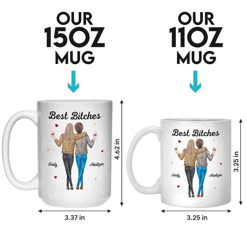 Bestie Bond Is Unbreakable - Bestie Personalized Custom Mug - Gift For Best Friends, BFF, Sisters