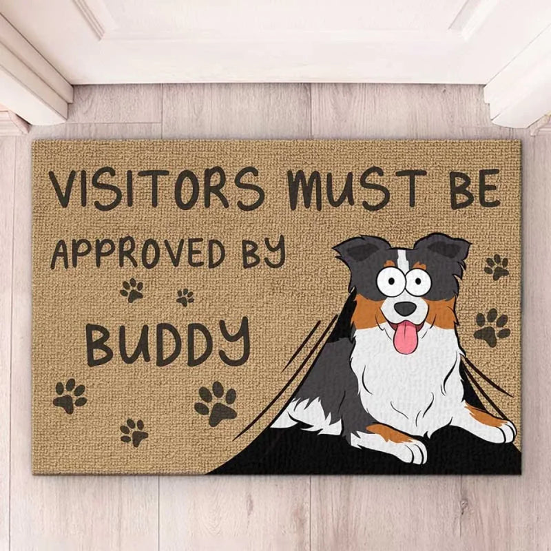 Canine Approval Required For Entry - Dog Personalized Custom Home Decor Decorative Mat - House Warming Gift For Pet Owners, Pet Lovers