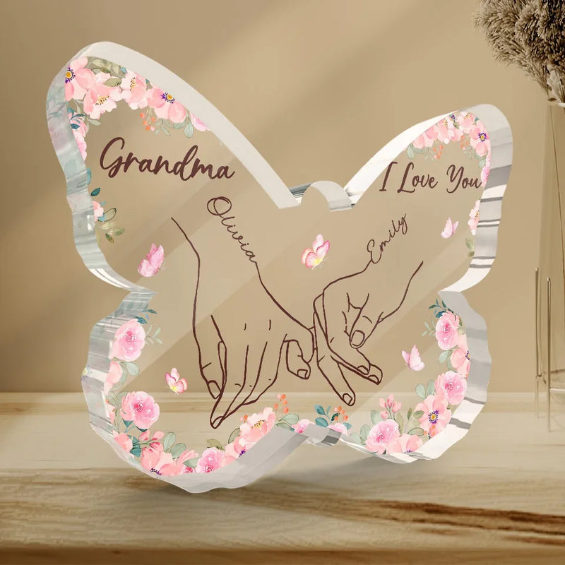 Silent Sacrifices Reflect Endless Love - Family Personalized Custom Butterfly Shaped Acrylic Plaque - Gift For Mom, Grandma