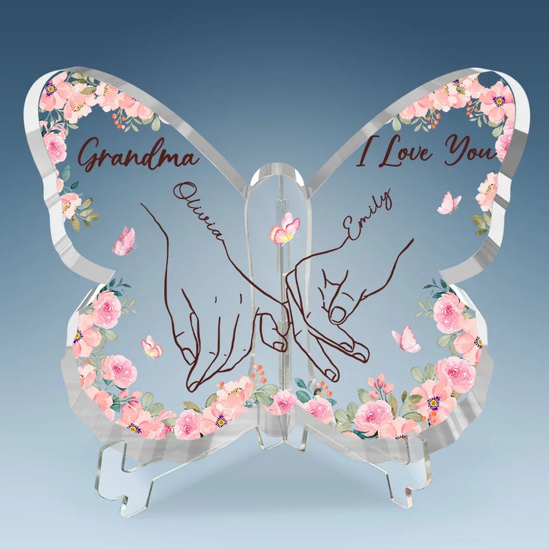 Silent Sacrifices Reflect Endless Love - Family Personalized Custom Butterfly Shaped Acrylic Plaque - Gift For Mom, Grandma