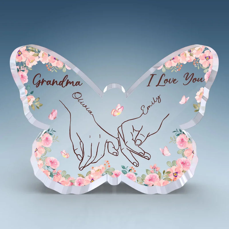 Silent Sacrifices Reflect Endless Love - Family Personalized Custom Butterfly Shaped Acrylic Plaque - Gift For Mom, Grandma