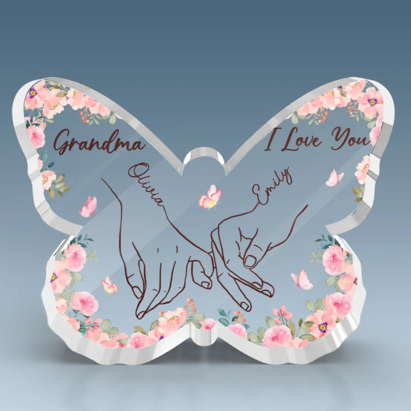 Silent Sacrifices Reflect Endless Love - Family Personalized Custom Butterfly Shaped Acrylic Plaque - Gift For Mom, Grandma