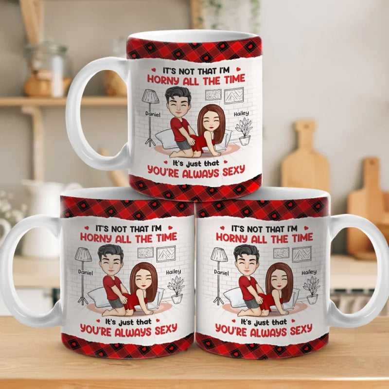 Naughty Vibes Only - Couple Personalized Custom Mug - Gift For Husband Wife, Anniversary