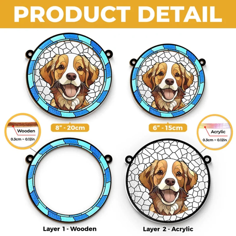 Custom Photo I Will Never Forget You - Memorial Personalized Window Hanging Suncatcher Ornament - Sympathy Gift For Pet Owners, Pet Lovers