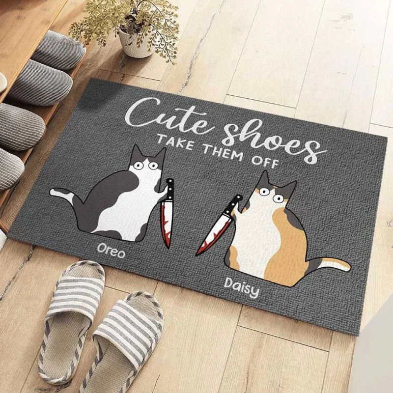 Cats Are The True Rulers Of The Household - Cat Personalized Custom Home Decor Decorative Mat - House Warming Gift For Pet Owners, Pet Lovers