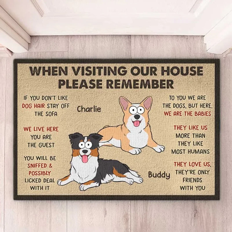 Dogs Make The Best Housemates - Dog Personalized Custom Home Decor Decorative Mat - House Warming Gift For Pet Owners, Pet Lovers