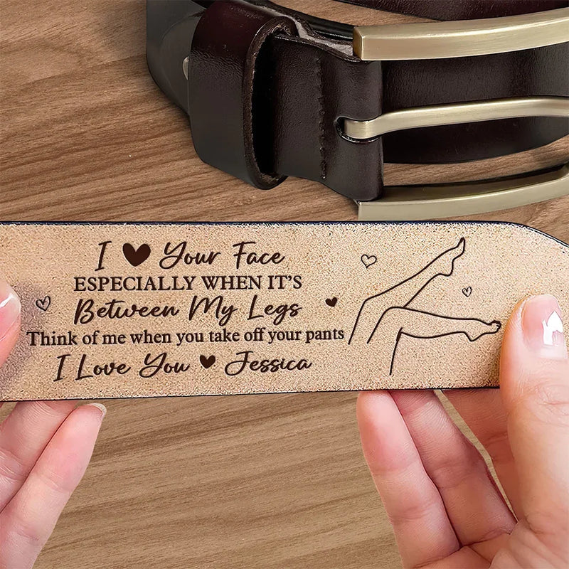 A Reminder Of Us In Every Gesture - Couple Personalized Custom Engraved Leather Belt - Gift For Husband Wife, Anniversary