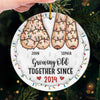 I Want To Grow Old With You - Couple Personalized Custom 3D Inflated Effect Printed Ornament - Acrylic Custom Shaped - Gift For Husband Wife, Anniversary