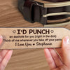 I’m Your First Line Of Defense - Couple Personalized Custom Engraved Leather Belt - Gift For Husband Wife, Anniversary
