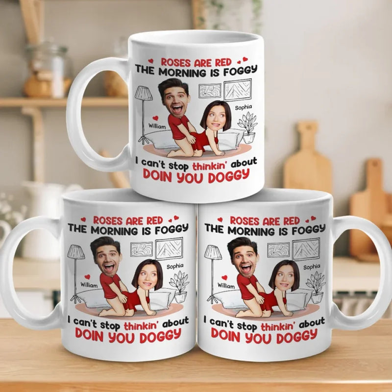 Custom Photo We're Not Just Naughty, We're Hilarious Too - Couple Personalized Custom Mug - Gift For Husband Wife, Anniversary