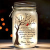 A Life Beautifully Lived, A Heart Deeply Loved - Memorial Personalized Custom Mason Jar Light - Sympathy Gift For Family Members