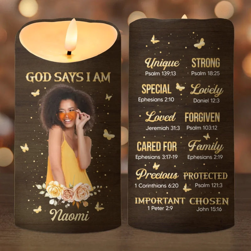 Custom Photo Cradle Yourself In Love Self-Love Affirmations - Friend Personalized Custom LED Candle - Gift For Best Friends, Family Members, Coworkers, Yourself