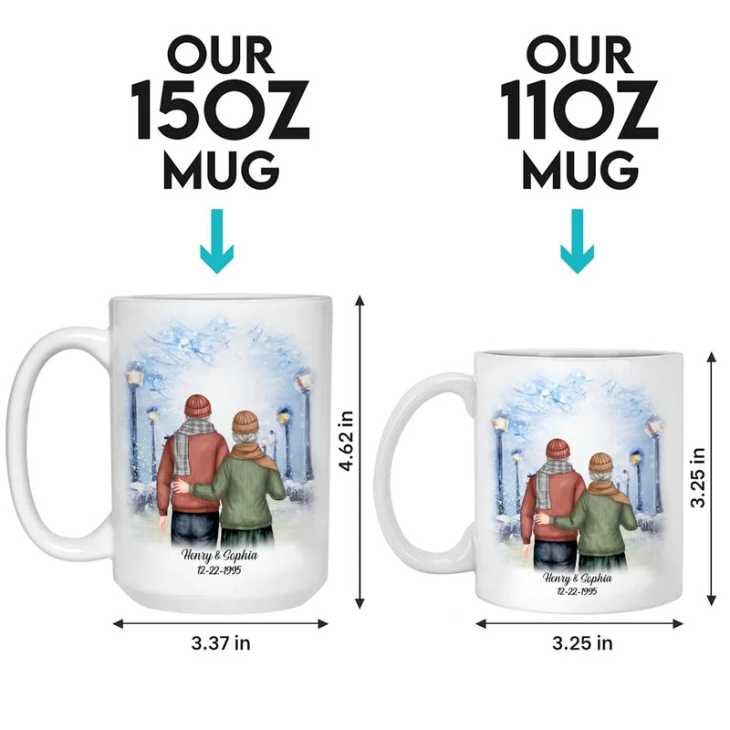 Still Holding Hands After All These Years - Couple Personalized Custom Mug - Gift For Husband Wife, Anniversary